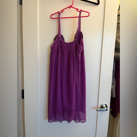 Purple flower breasted dress - Picture 6 of 6